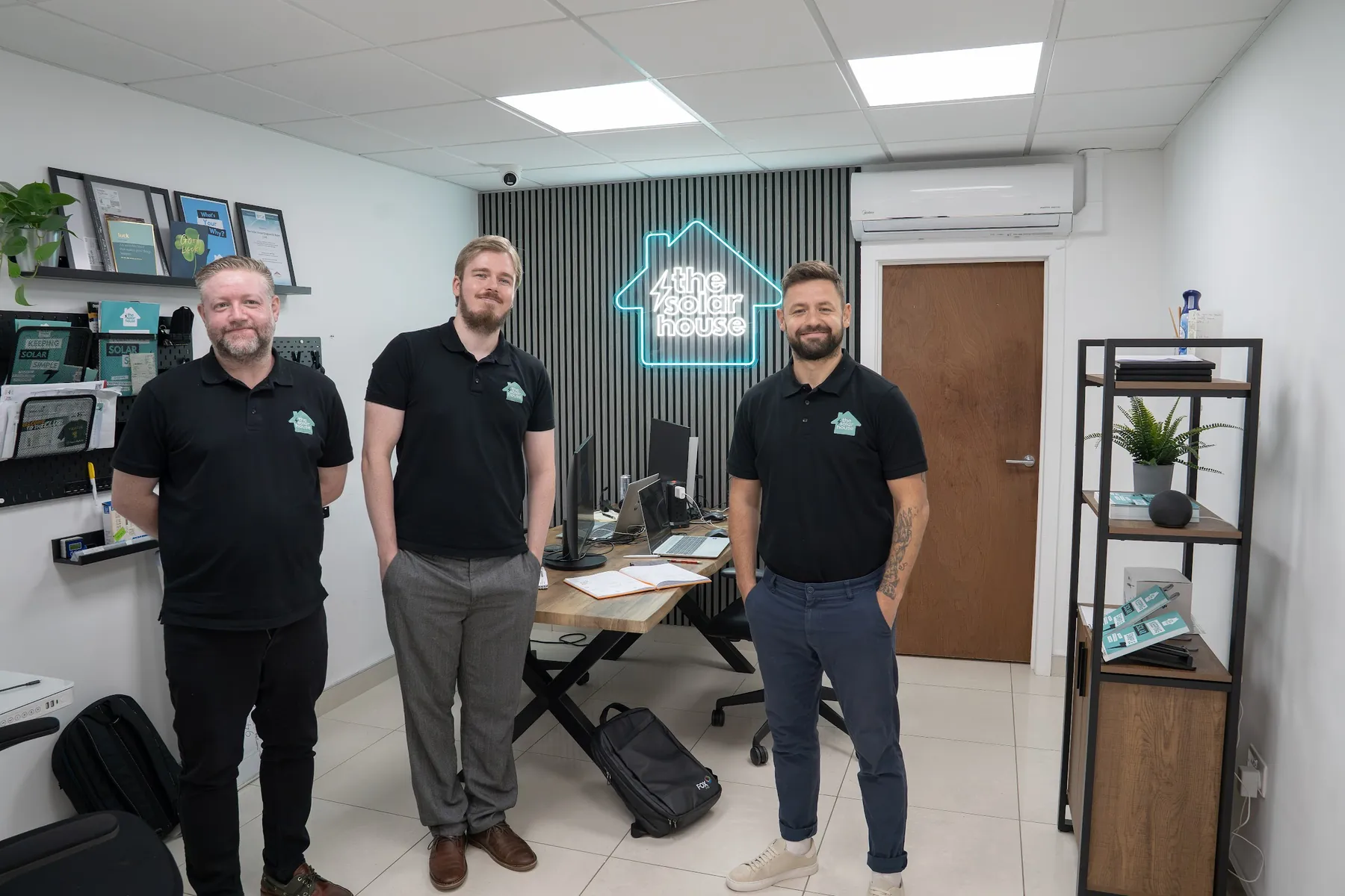 The Cardiff team in the office at our Whitchurch showroom