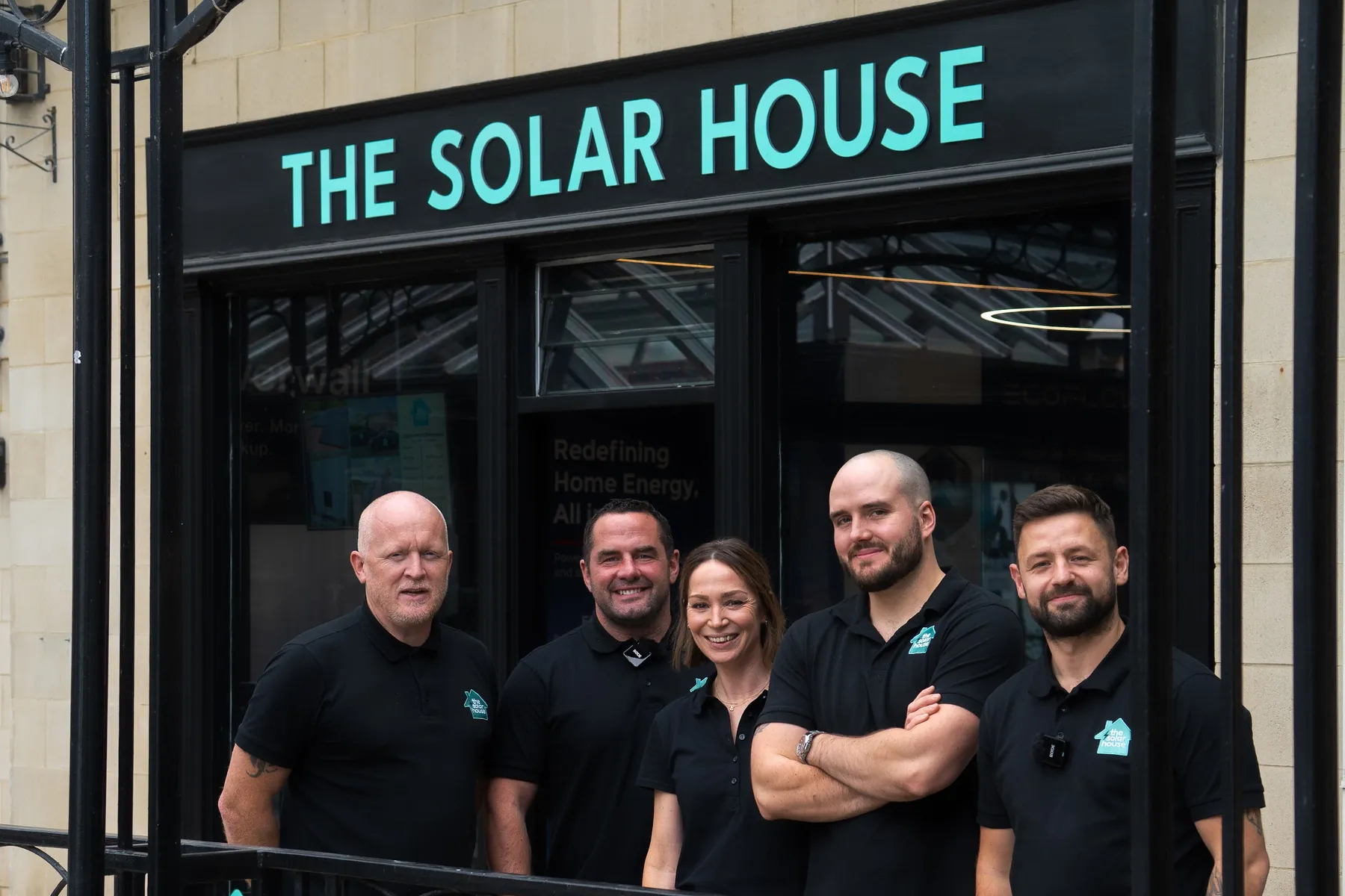 The Cheltenham team outside the showroom on Montpellier Street