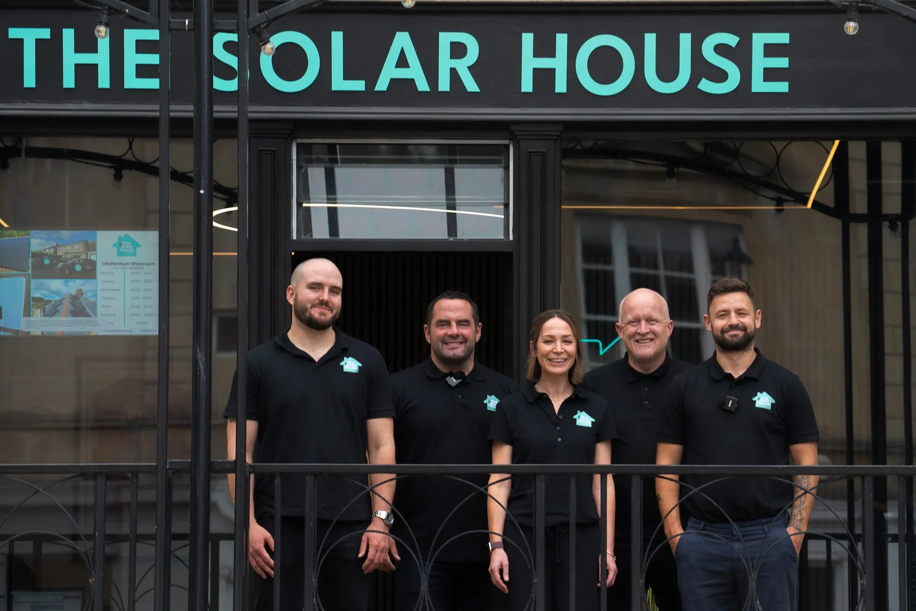 The Cheltenham team outside The Solar House showroom on Montpellier Street